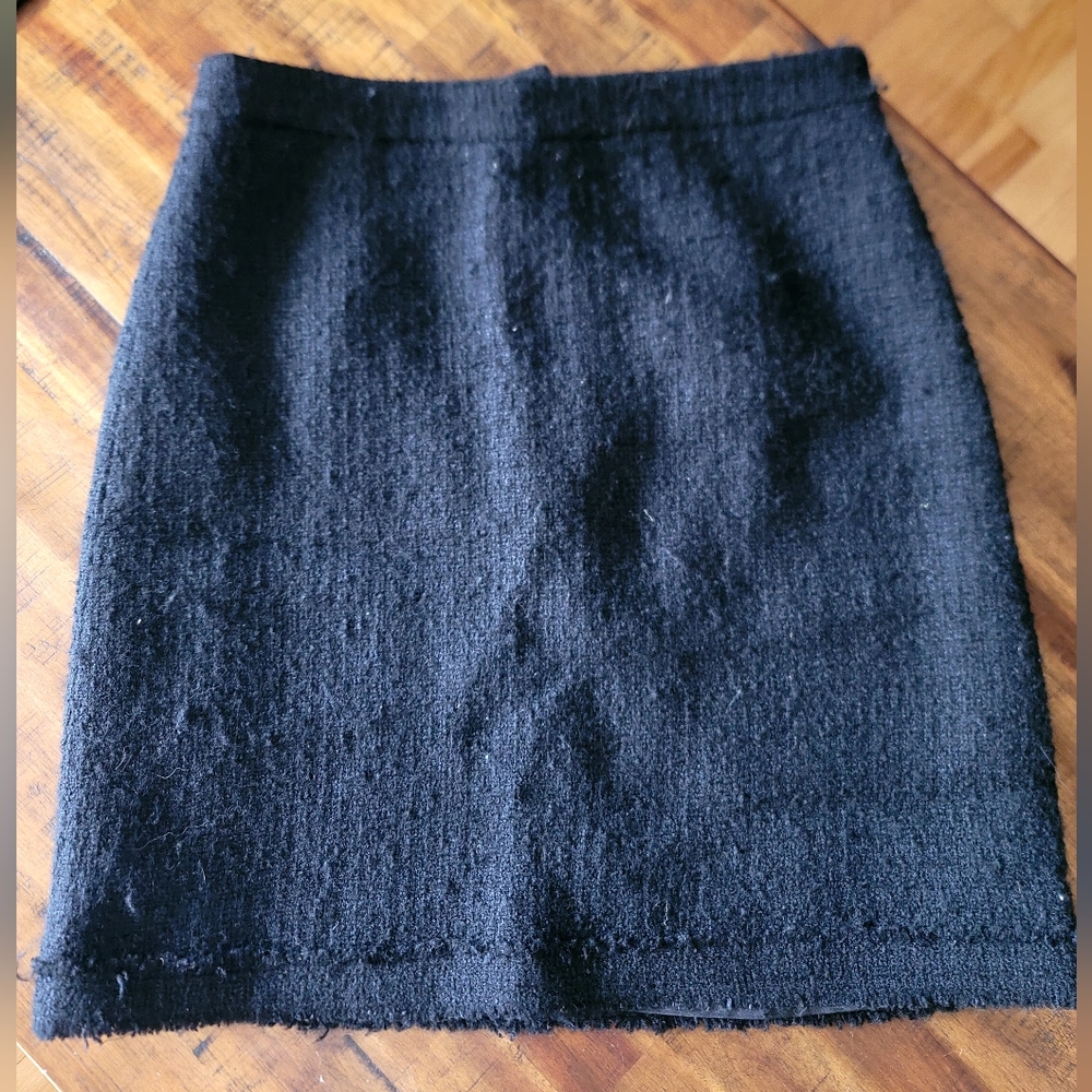 J.Crew Classic Black Wool Mini Skirt